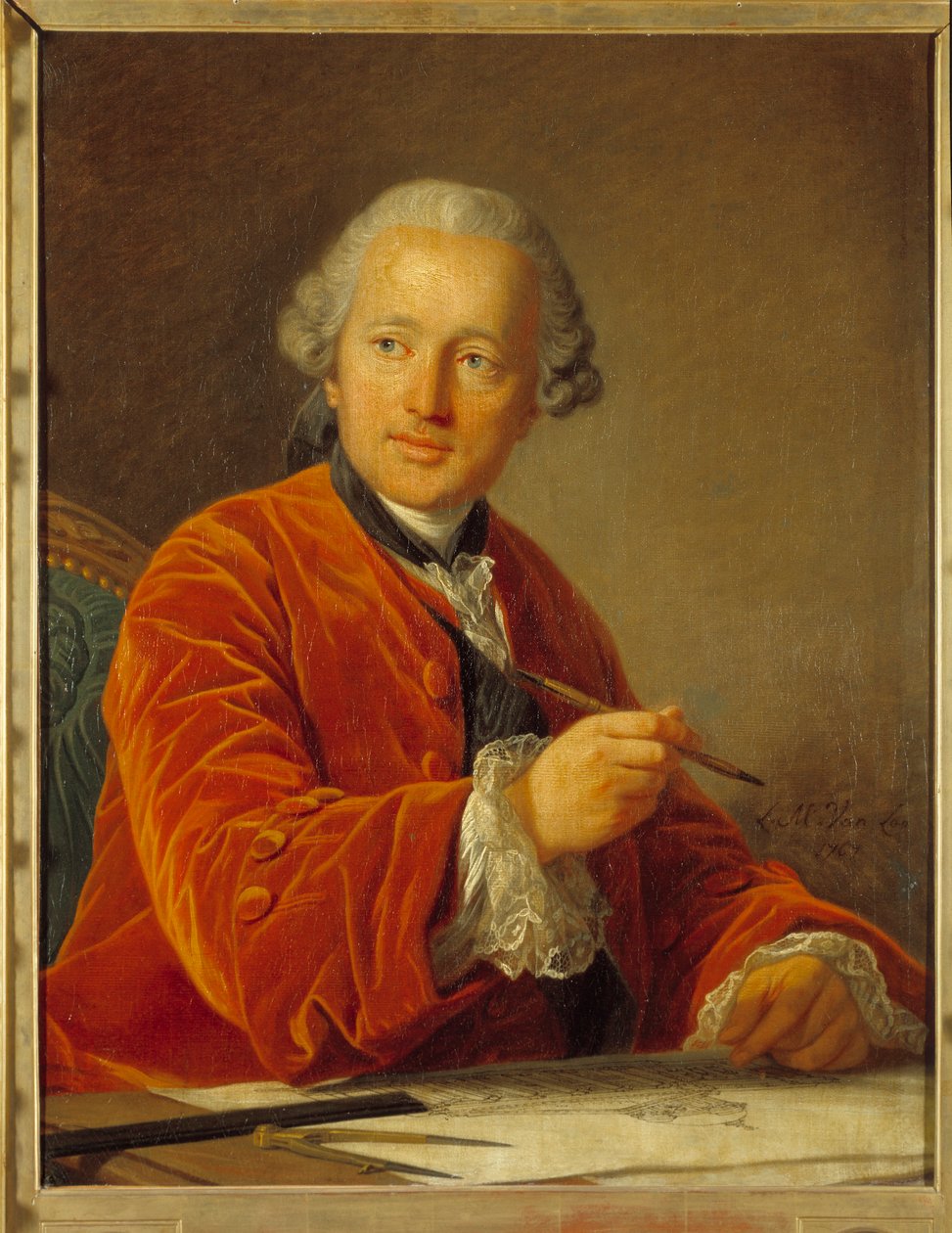 Germain Soufflot (1713-1780) portréja, a Pantheon építésze Louis Michel van Loo festménye (1707-1771) 18. század 0,79x0,62 m alkotó: Louis Michel van Loo
