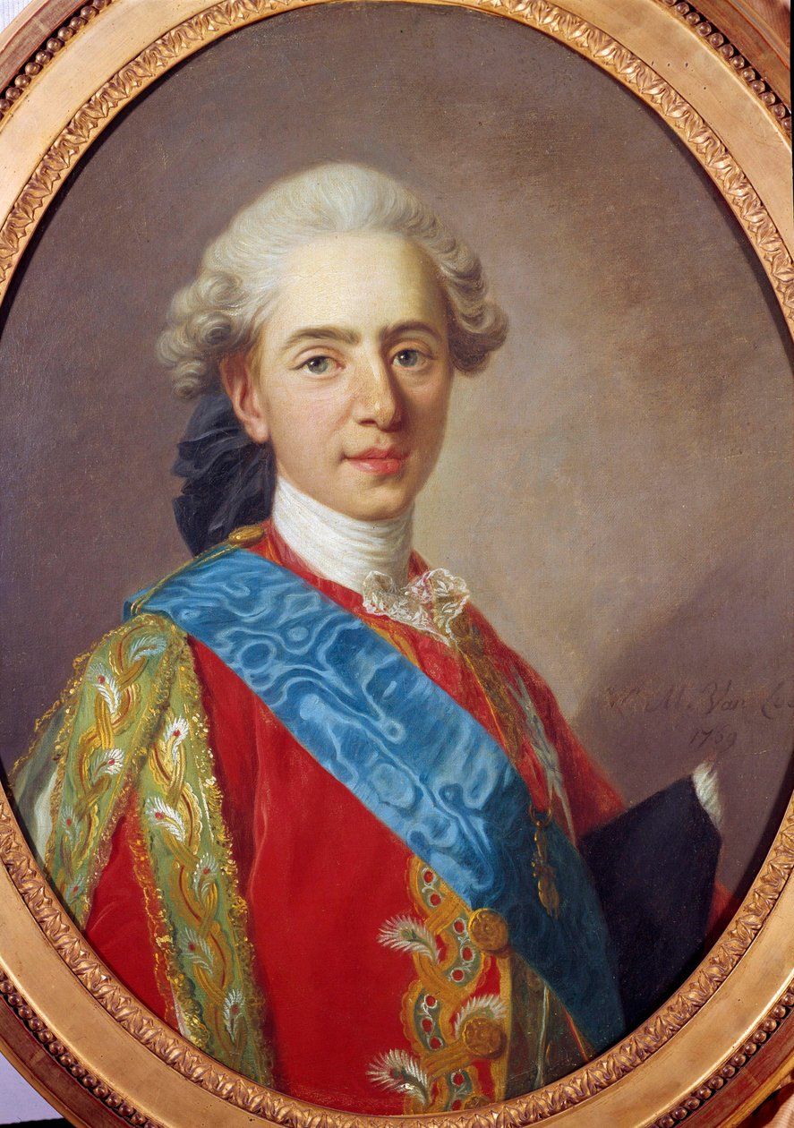 XVI. Lajos francia király, majd Berry herceg (1754-1793) portréja Louis Michel van Loo (1707-1771) festménye 1769 V. 0,64 x 0,49 m alkotó: Louis Michel van Loo