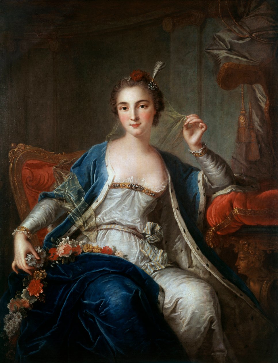 Mademoiselle Salle portréja 1737-ben. Louis Michel Van Loo festménye (1707 - 1771) alkotó: Louis Michel van Loo