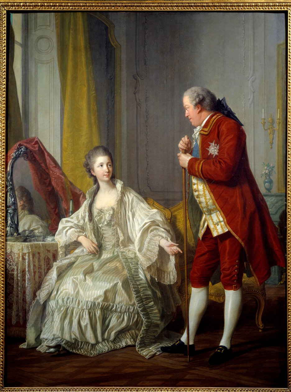 A márki és Marigny márkiné portréja. Abel-Francois Poisson de Vandieres, de Marigny márki, a király épületeinek igazgatója (1727-1781) és felesége, Julie Filleul (1751-1822), XV. Lajos lánya. Louis Michel Van Loo (1707-1771) festménye alkotó: Louis Michel van Loo