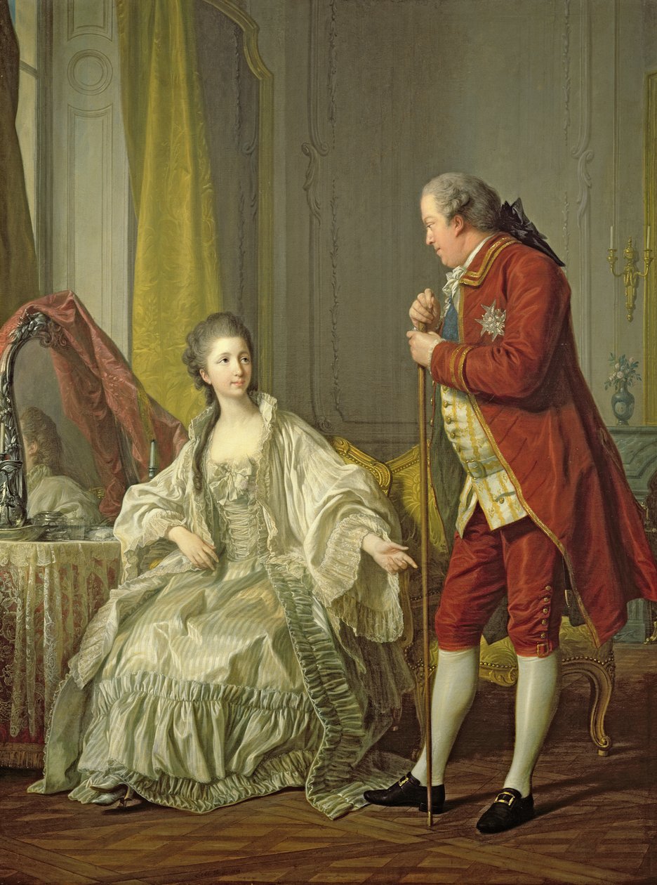 De Marigny márki és felesége, Marie-Francoise Constance Julie Filleul portréja alkotó: Louis Michel van Loo