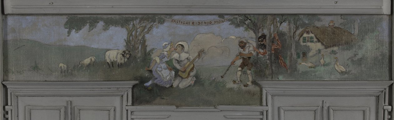 Pierrot et Colombine - Jean Coquelin étkezőjének modellje, Villa Longchamp, Neuilly, 1900 körül (olaj) alkotó: Louis Morin
