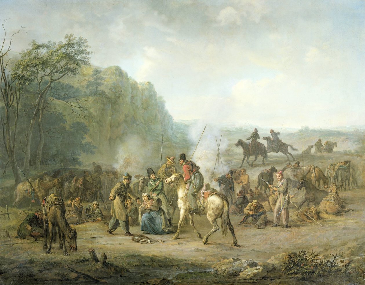 Kozák bivak, 1813 alkotó: Louis Moritz