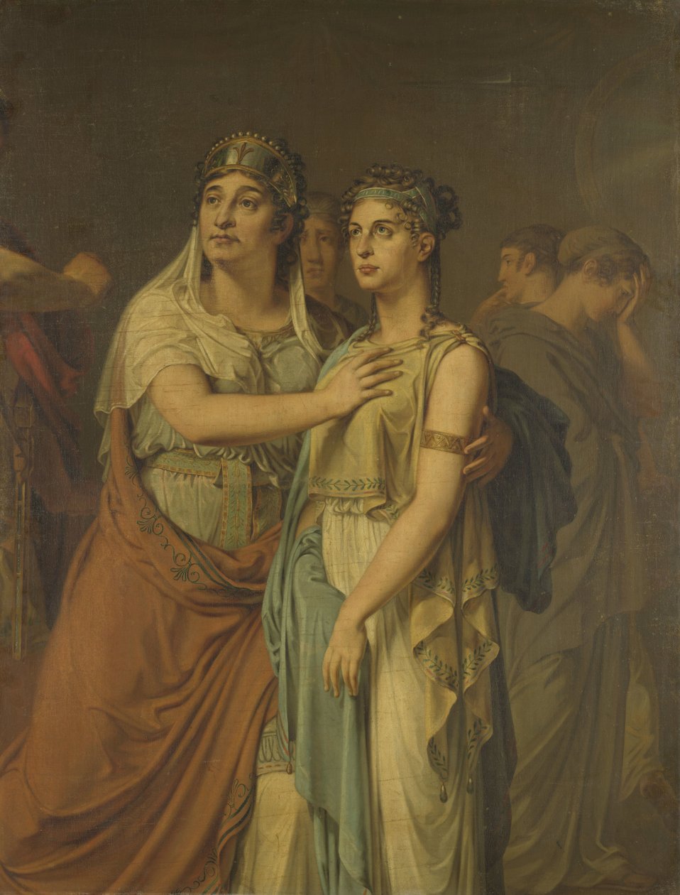 A színésznők Joanna Cornelia Ziesenis-Wattier (1762-1827) és Geertruida Jacoba Grevelink-Hilverdink (1786-1827) Iphigeniában (1674), Jean Racine (1639-99) alkotó: Louis Moritz