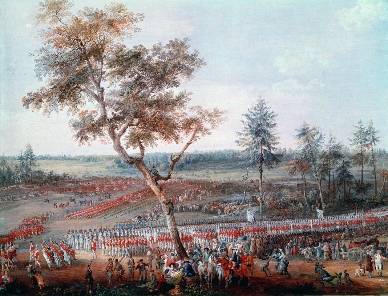 Yorktown ostroma 1781. október 19-én. Részlet (olaj, vászon alkotó: Louis Nicolas van Blarenberghe