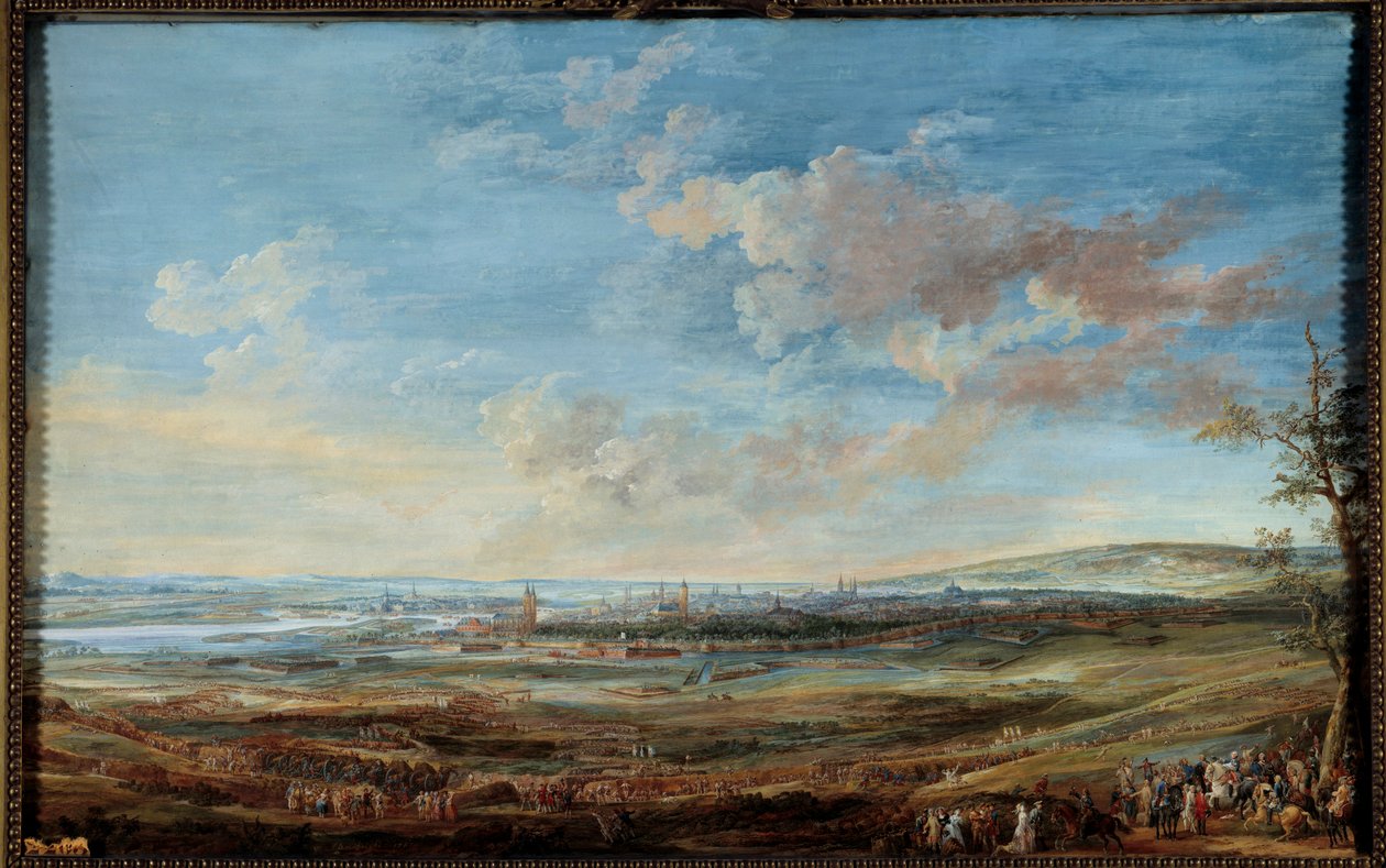 Az osztrák örökösödési háború (1741-1748): „” Maestricht város (Maastricht) ostroma a szászországi Marechaux és Lowendal által 1748. április 16-tól május 10-ig”” Louis Nicolas Van Blarenberghe (1716-1794) gouache alkotó: Louis Nicolas van Blarenberghe