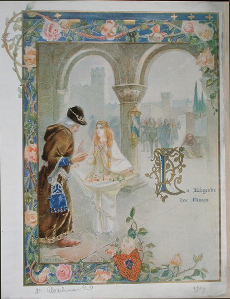 Villeneuve-i Szent Rosalina (1267-1329) 1900 körül (színes litó) alkotó: Louis Ollier