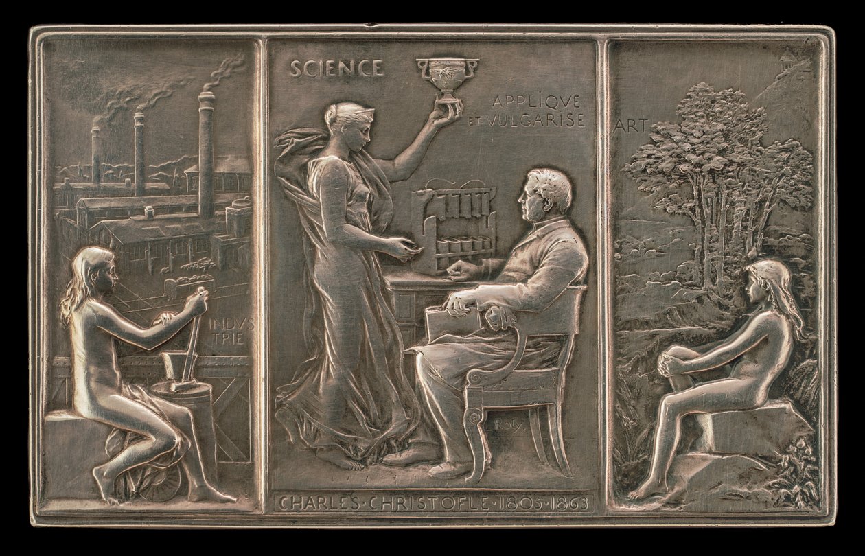 Charles Christofle, 1805-1863, Silversmith [előlap] alkotó: Louis Oscar Roty