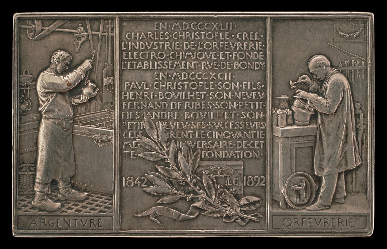 A Christofle Társaság ötvenedik évfordulója, 1842-1892 [fordított] alkotó: Louis Oscar Roty
