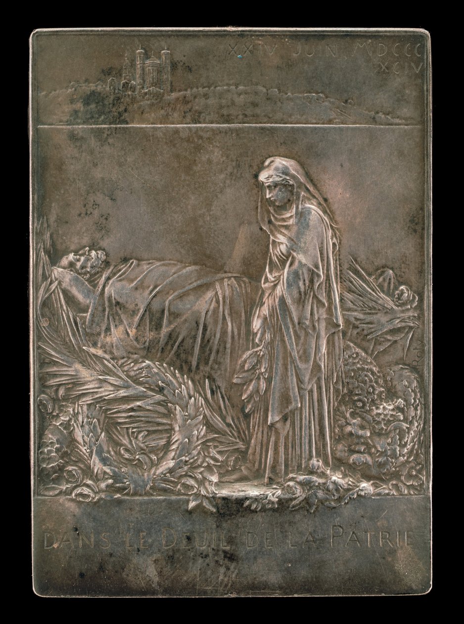 Franciaország gyászolja a köztársasági elnököt [fordítva], 1894. alkotó: Louis Oscar Roty