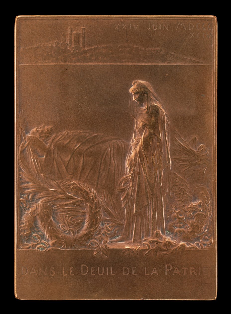 Franciaország gyászolja a köztársasági elnököt [fordítva], 1894. alkotó: Louis Oscar Roty