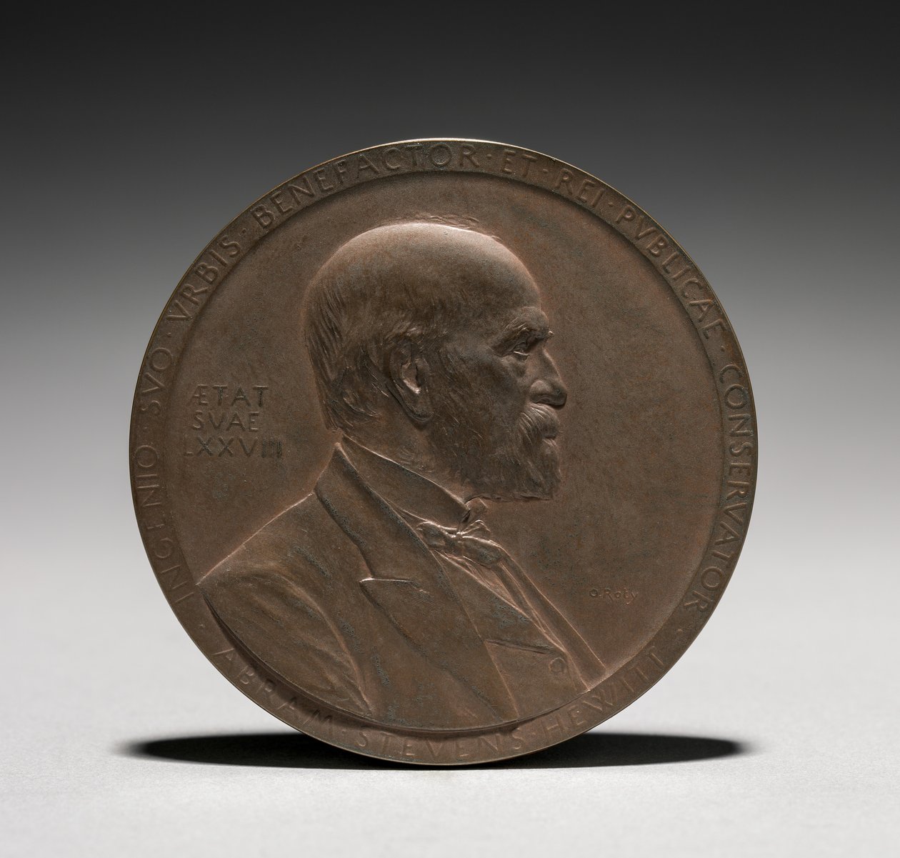 Érem: Abram Stevens Hewitt, 1875-1925. alkotó: Louis Oscar Roty