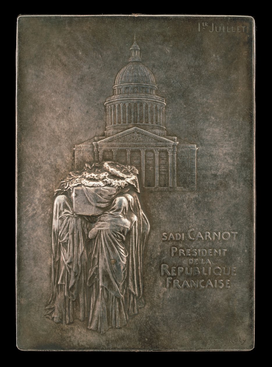 Sadi Carnot elnök testülete a Panthéonban [előlap], 1894. alkotó: Louis Oscar Roty