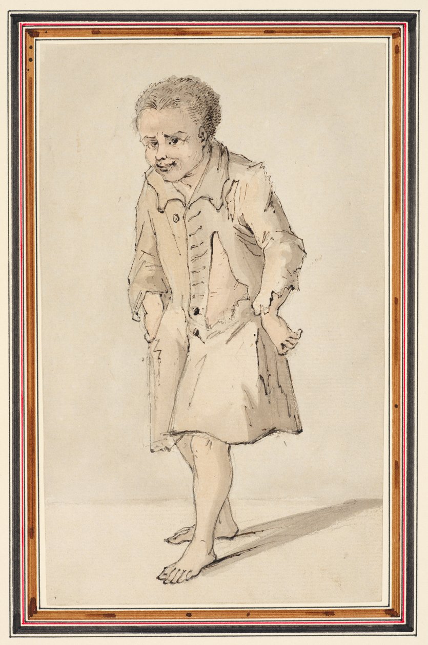Little Cazey, 1747 körül (ceruza, toll és tinta és akvarell papíron) alkotó: Louis Philippe Boitard