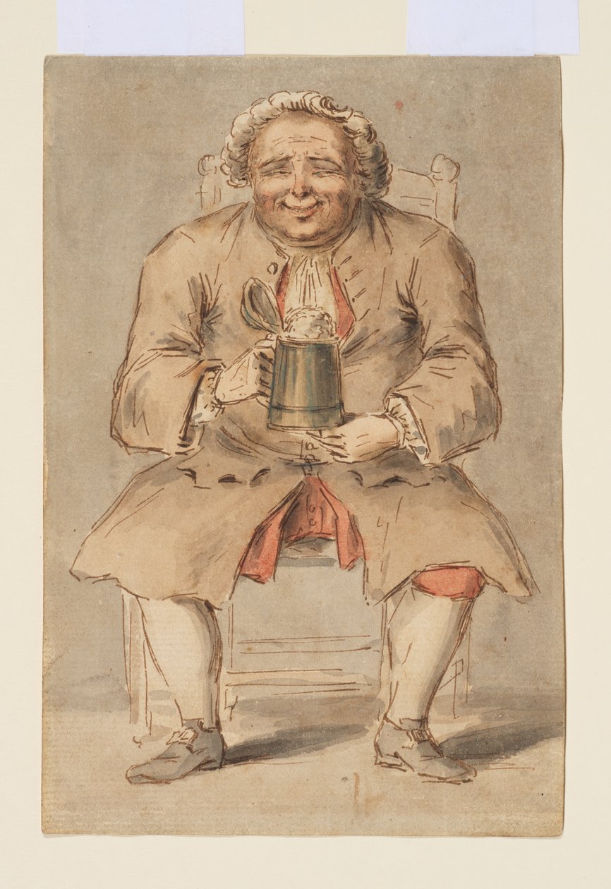 Ülő férfi egy tankáruval alkotó: Louis Philippe Boitard