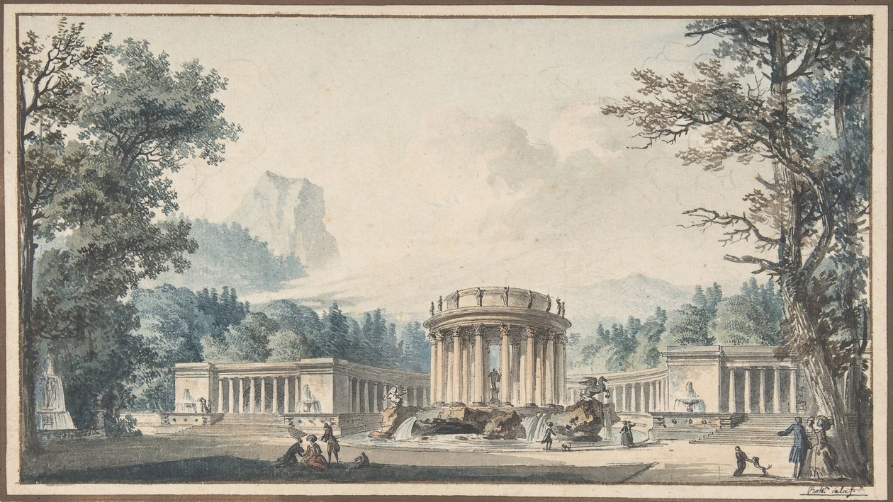 Projekt egy ünnepi dekorációhoz, n.d. alkotó: Louis Pierre Baltard