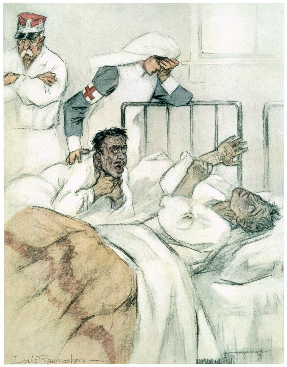„Lassú fulladás”, 1916 alkotó: Louis Raemaekers