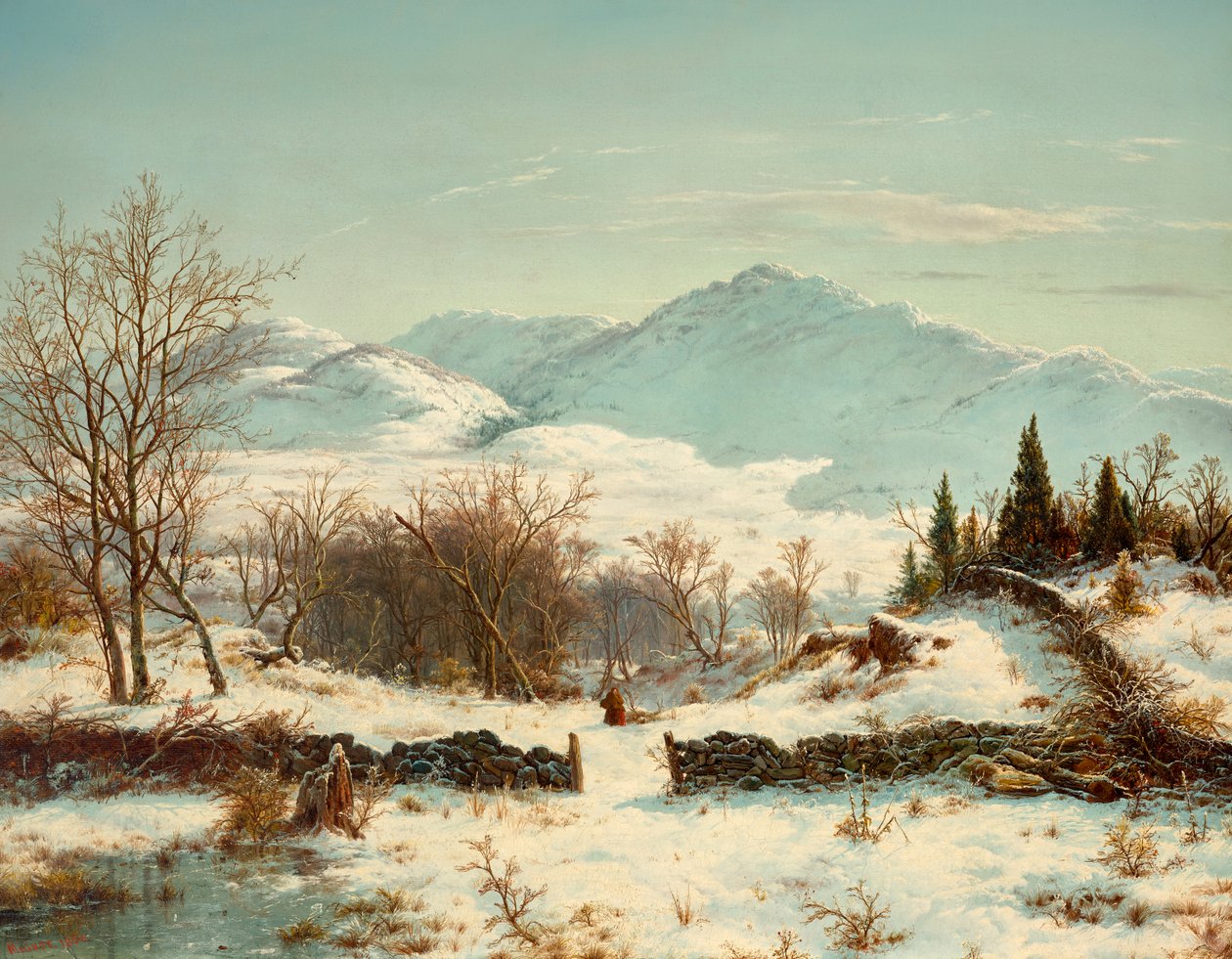Téli jelenet alkotó: Louis Remy Mignot