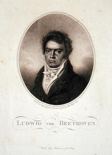Ludwig van Beethoven (1770-1827) Blasius Hofel (1792-1963) metszete 1814 (mezzotinta) alkotó: Louis Rene (after) Letronne