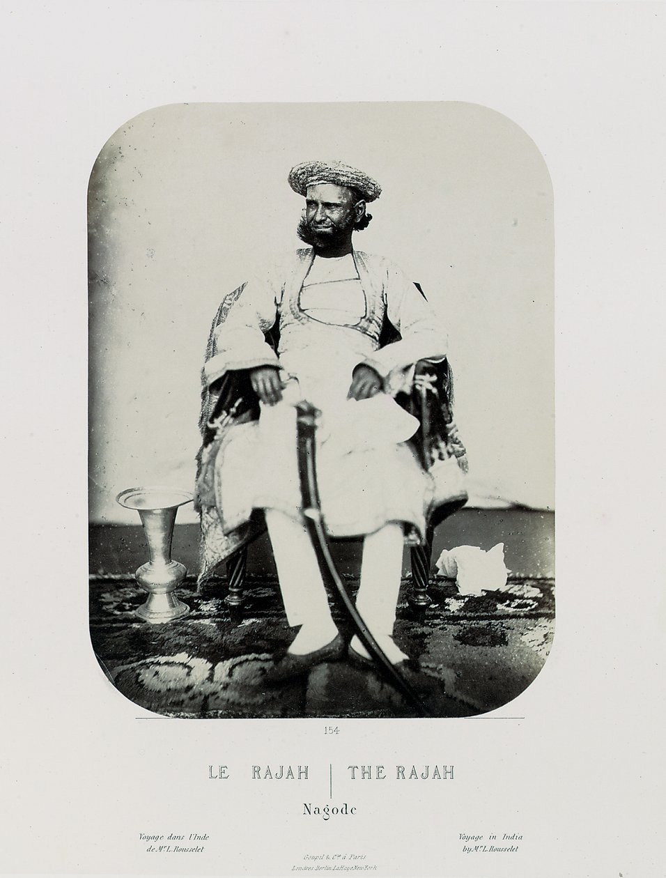 Királyi natch Jug Navas Oudeypour szigetén; The Rajah, 1865-68 körül (albumnyomat) alkotó: Louis Rousselet