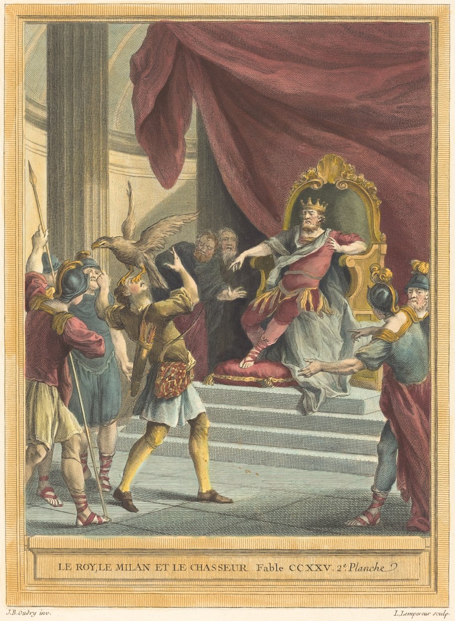 A király, a sárkány és a vadász alkotó: Louis Simon Lempereur after Jean Baptiste Oudry