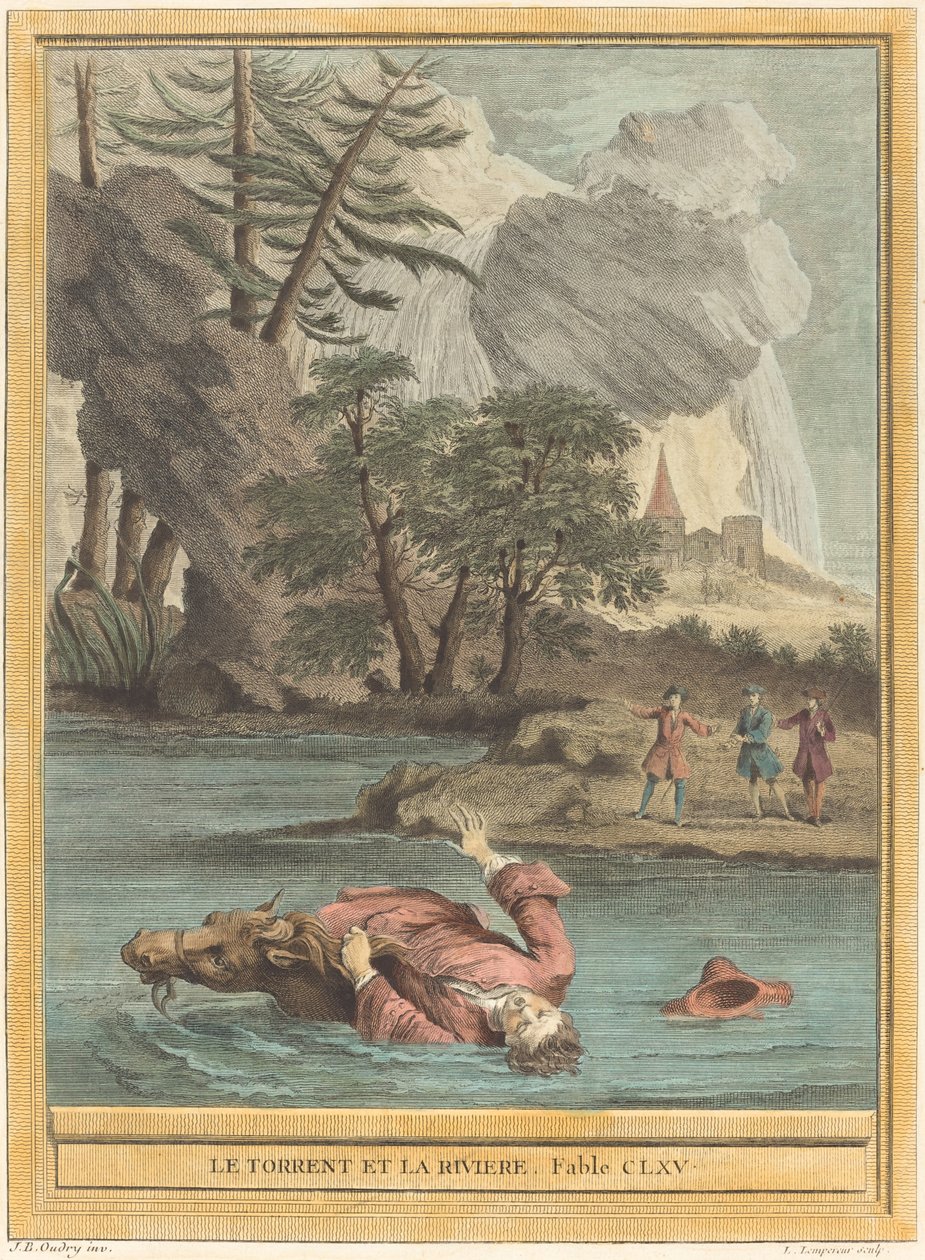 Le torrent et la riviere (A Torrent és a folyó) alkotó: Louis Simon Lempereur after Jean Baptiste Oudry
