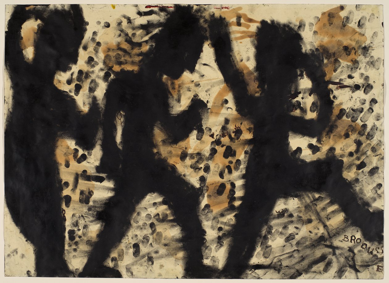 Brousse és Frapper, recto, 1937-1942 (olajos gouache és tinta papíron) alkotó: Louis Soutter