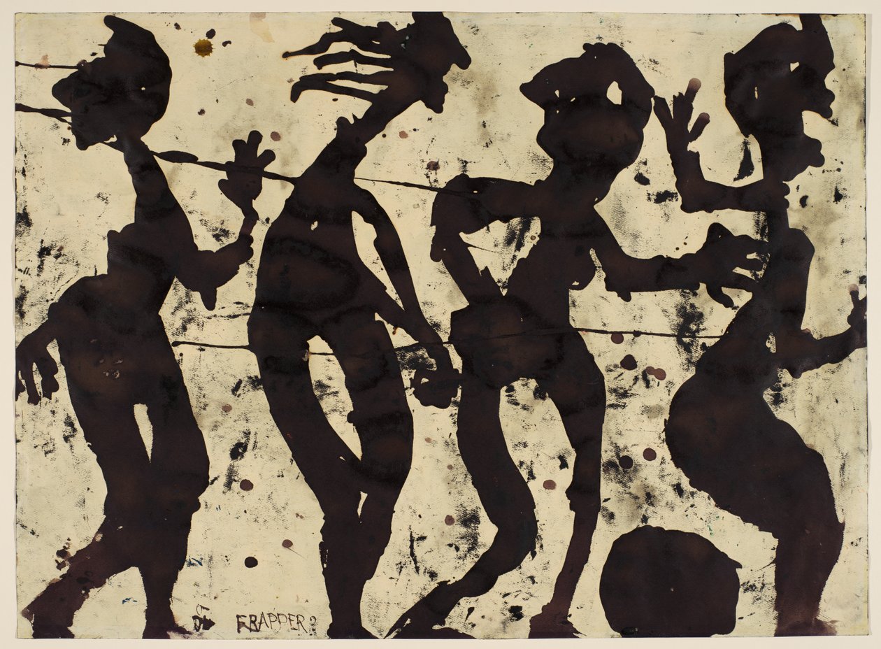 Brousse és Frapper, verso, 1937-1942 körül (olajos gouache és tinta papíron) alkotó: Louis Soutter