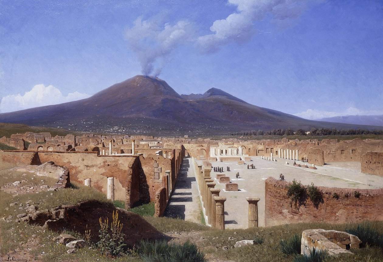 Vezúv Pompejiből, 1883 alkotó: Louis Spangenberg