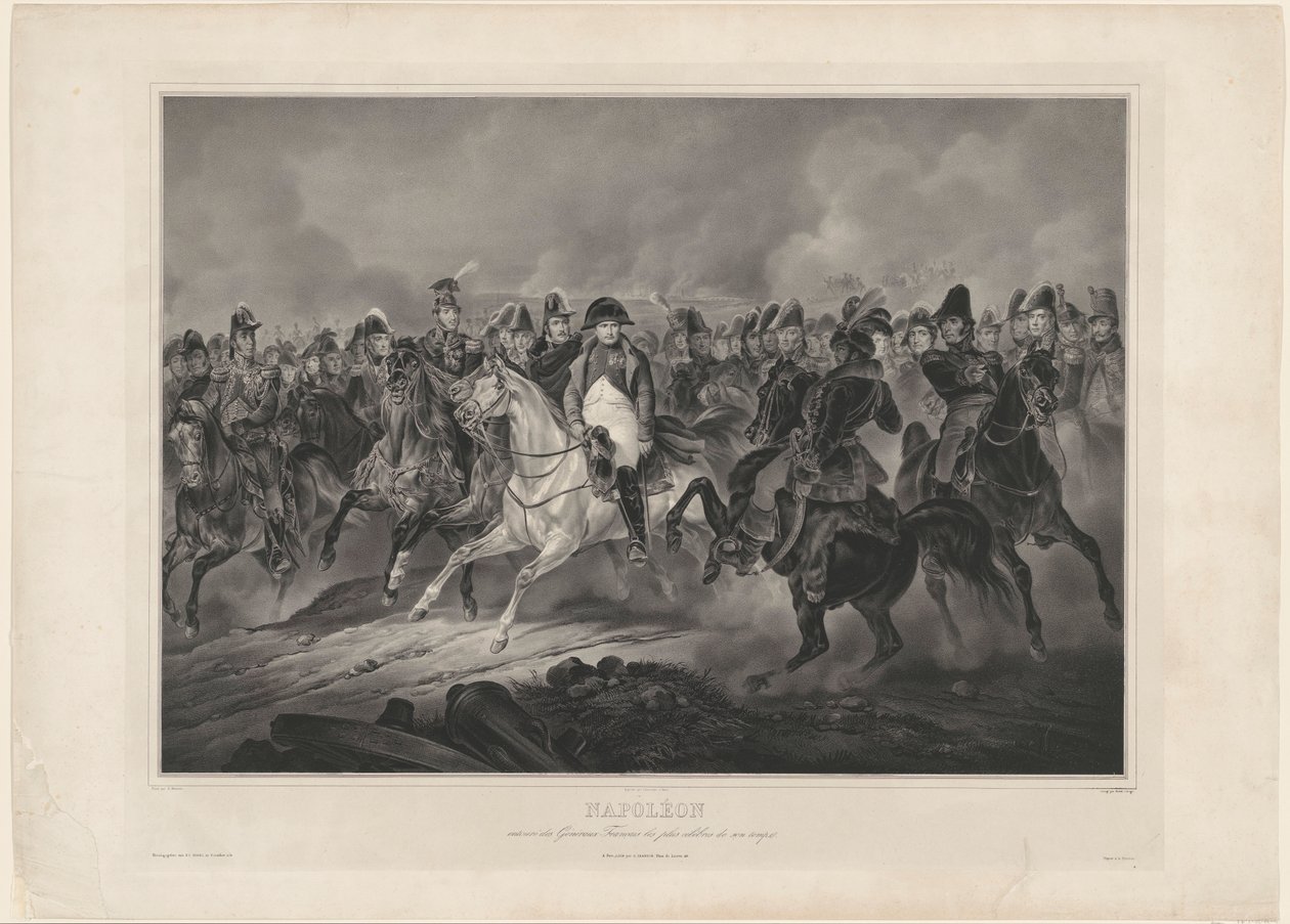 Napóleon és a tábornokok. D. Montein p. alkotó: Louis Stanislas Marin Lavigne