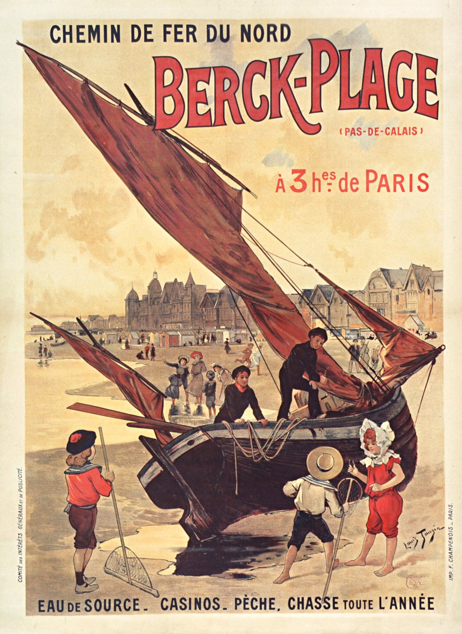 Északi Vasutak. Berck-Plage, c. 1910. alkotó: Louis Tauzin
