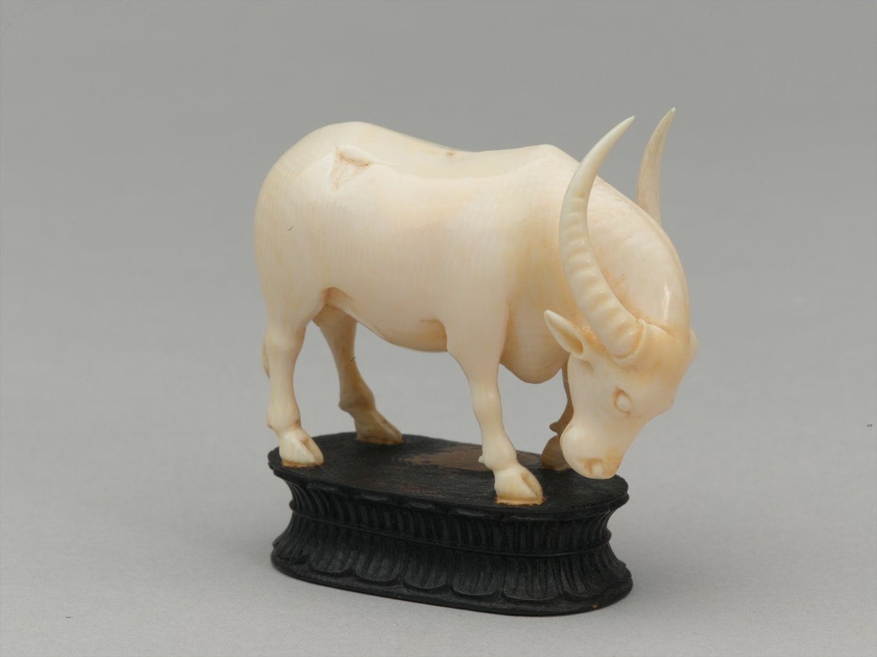 Fekete püspök, sakkfigura, India, 1820 körül alkotó: Louis Thomas Bardel