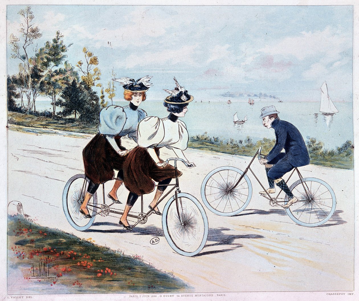 Tandem - L. Vallet rajza alkotó: Louis Vallet
