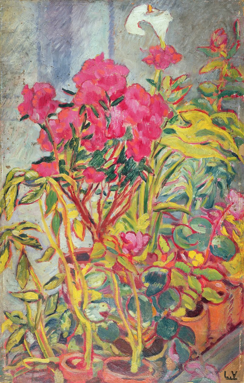 Azálea, 1918 körül (olaj a fedélzeten) alkotó: Louis Valtat