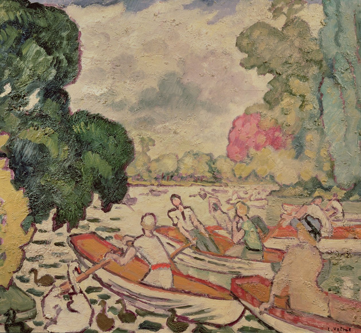Hajók a Bois de Boulogne-ban alkotó: Louis Valtat