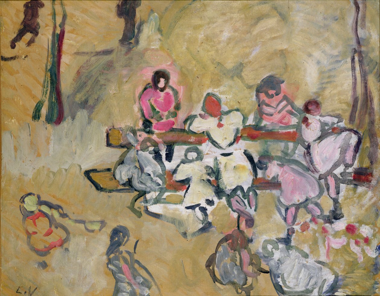 Gyerekek játszanak a Rue Caulaincourtban, 1907-1914 körül (olaj, vászon) alkotó: Louis Valtat