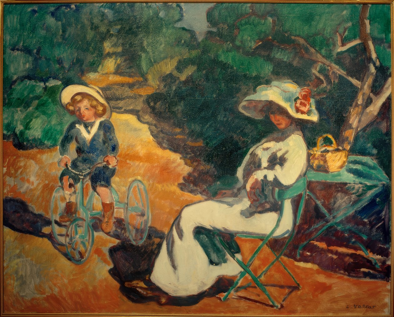 A gyermek a triciklivel alkotó: Louis Valtat
