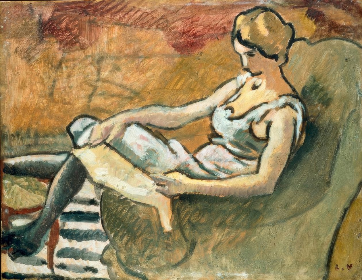 Louis Valtat, "La pensive" / Olaj, vászon, 1916 alkotó: Louis Valtat