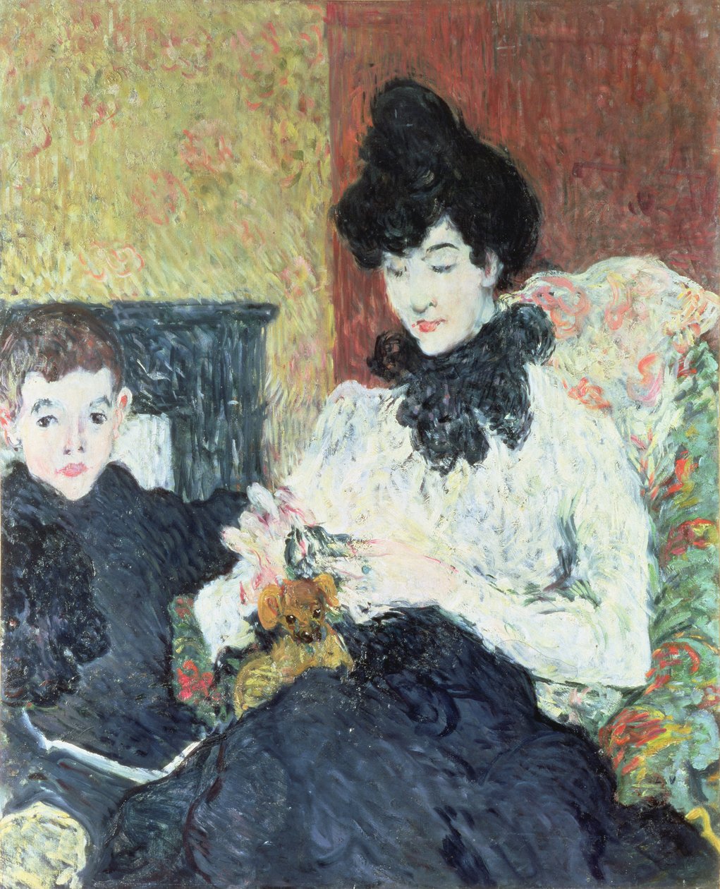 Madame Doubrere és a fia alkotó: Louis Valtat