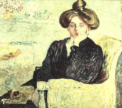 Töprengő fiatal nő alkotó: Louis Valtat