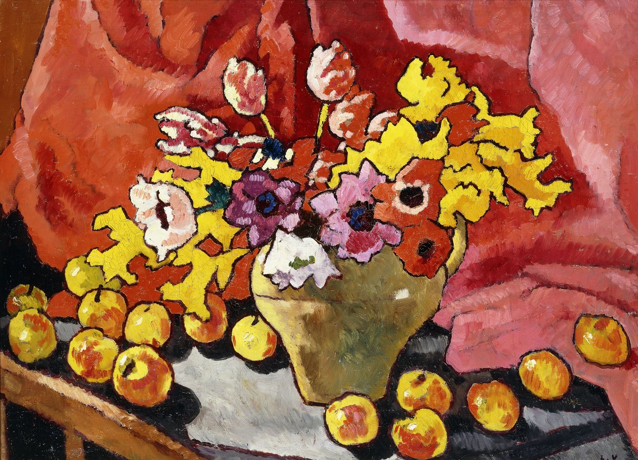 Kancsó, kökörcsin, tulipán és alma; Kancsó, kökörcsin, tulipán és alma alkotó: Louis Valtat