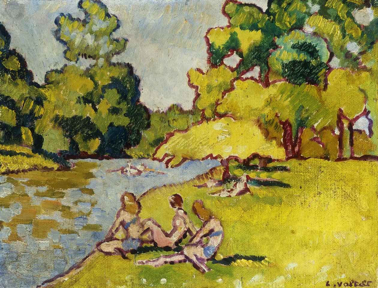 A fürdőzők; Úszók alkotó: Louis Valtat