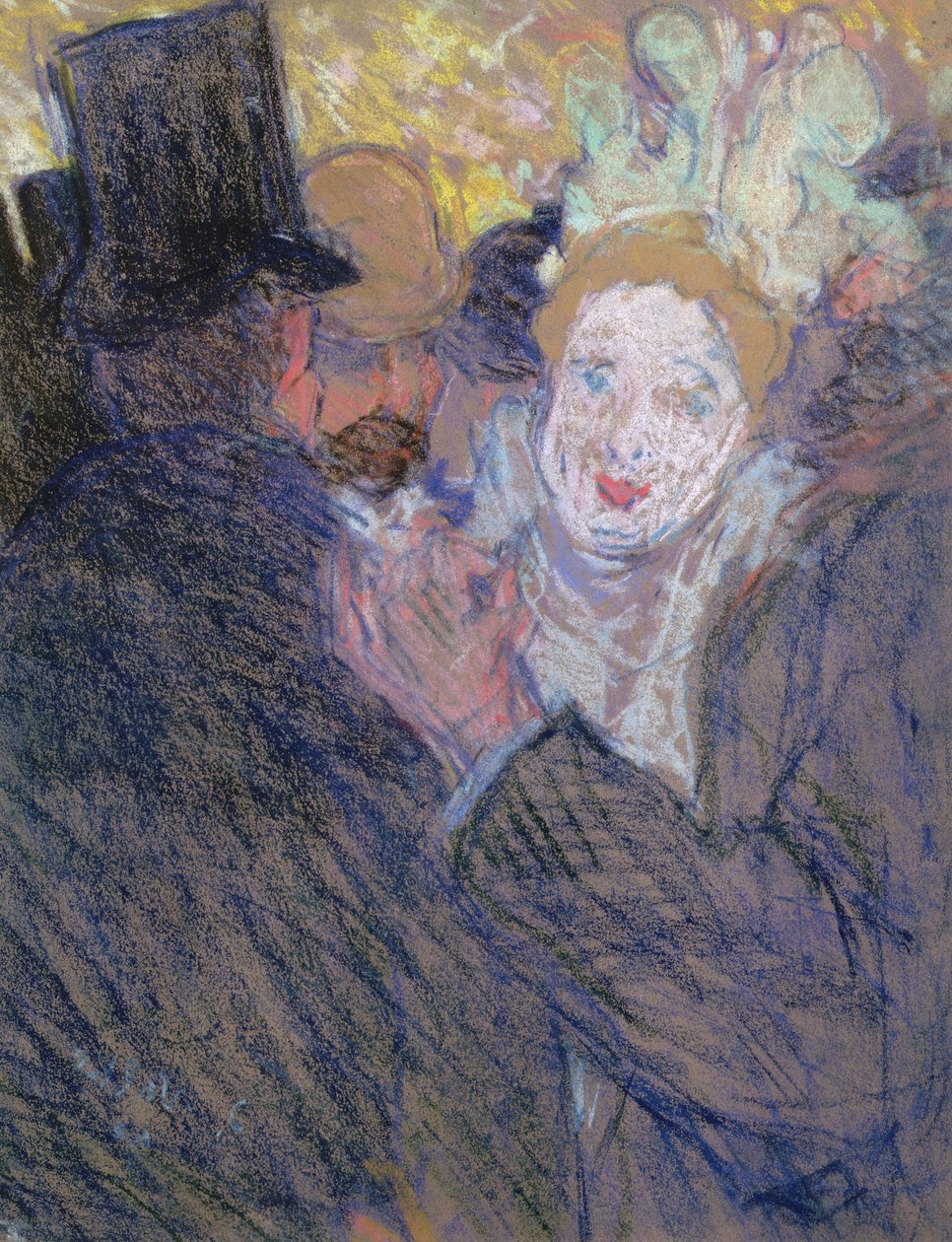 A beszélgetés (pasztell, papíron) alkotó: Louis Valtat