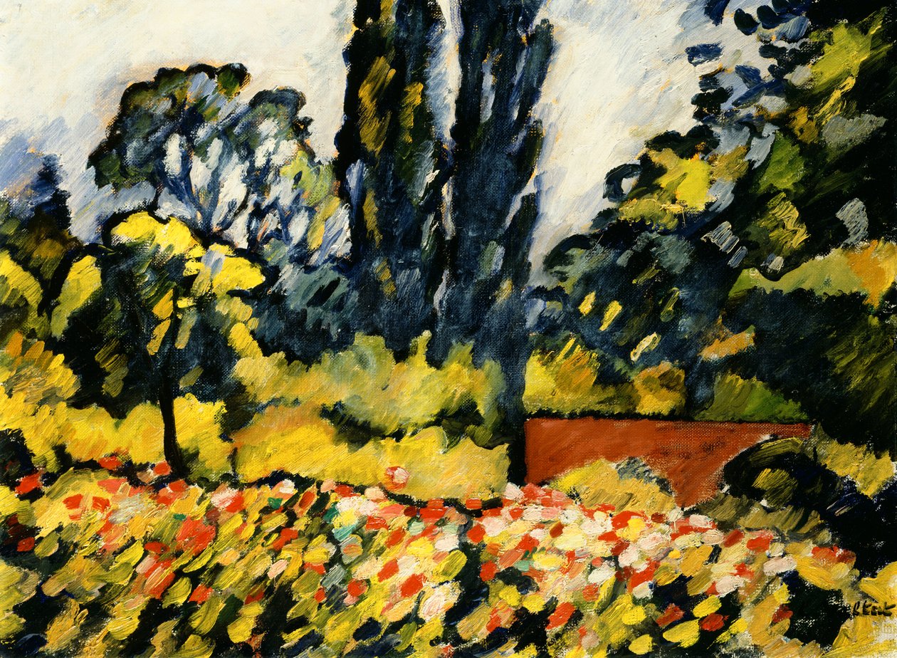 The Flower Garden at Choisel, 1931 körül (olaj, vászon) alkotó: Louis Valtat