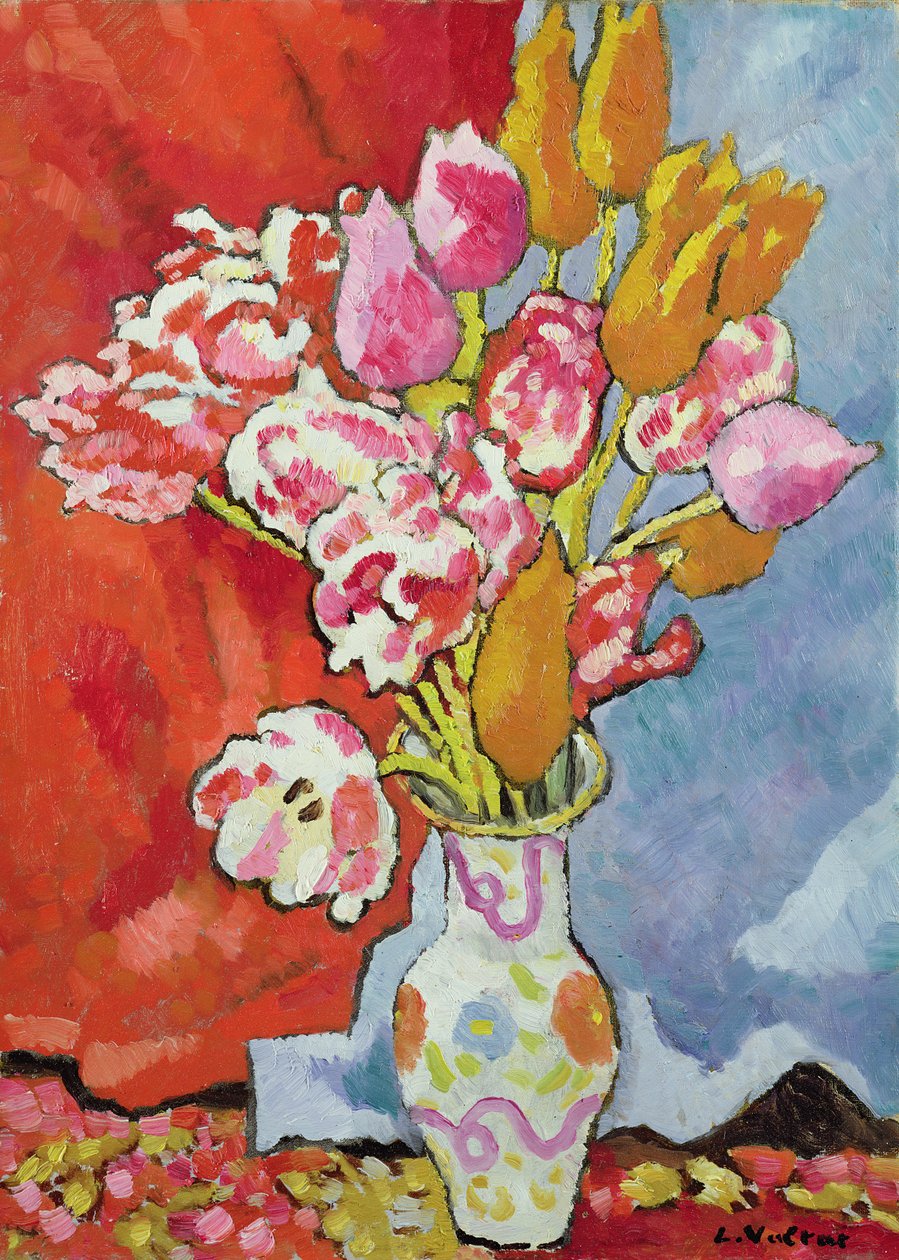 Tulipánok, 1935 körül (olaj, vászon) alkotó: Louis Valtat