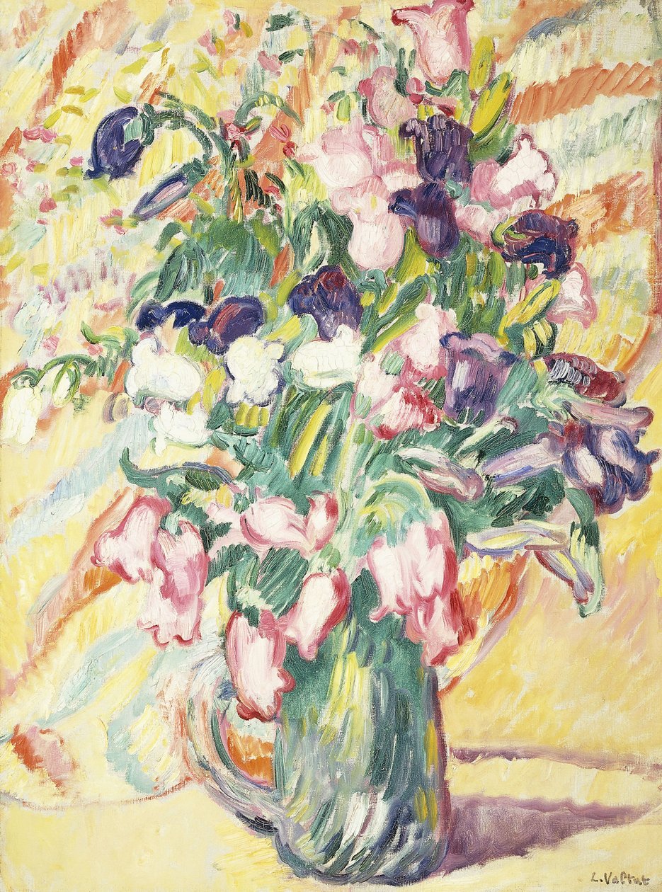 Virágváza; Váza virágokkal alkotó: Louis Valtat