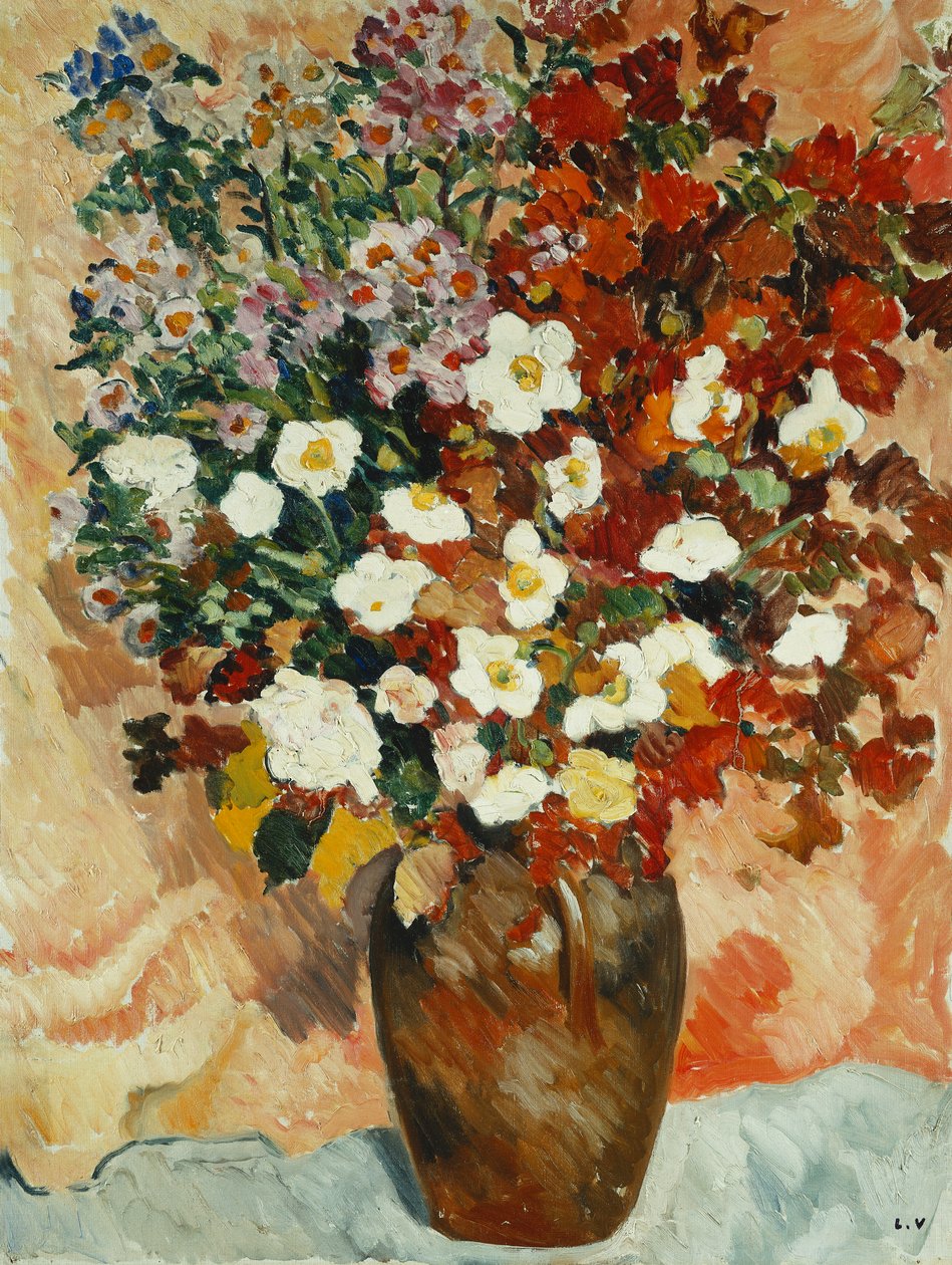 Virágváza; Fleurs váza, 1929 körül (olaj, vászon) alkotó: Louis Valtat