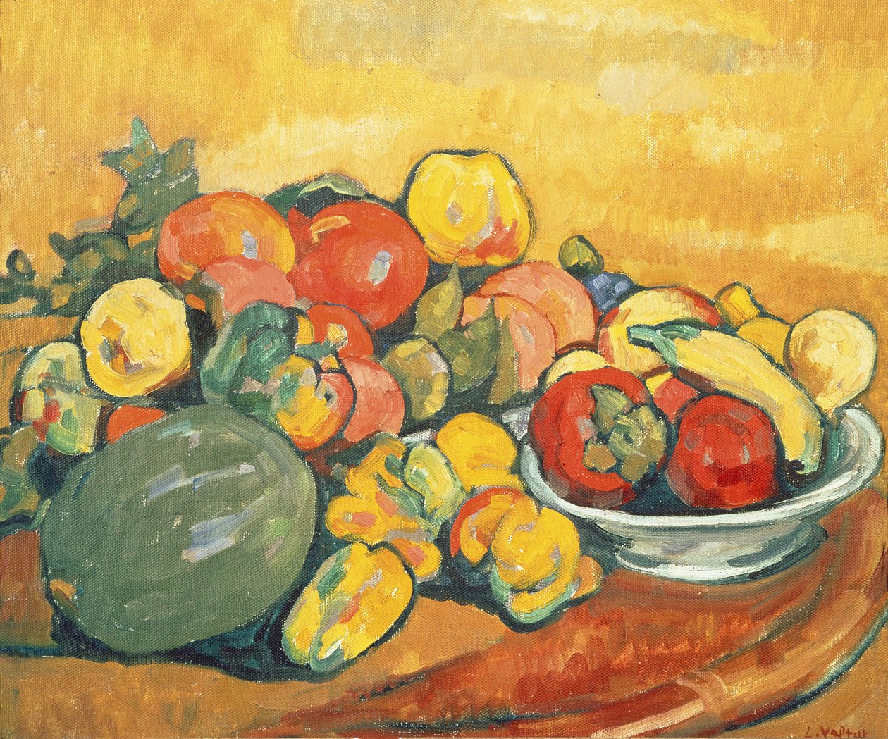 Zöldségek és gyümölcsök (olaj, vászon) alkotó: Louis Valtat