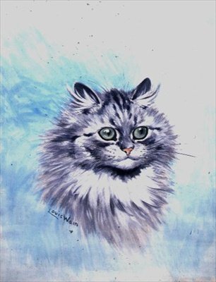 Töprengő pillantás alkotó: Louis Wain