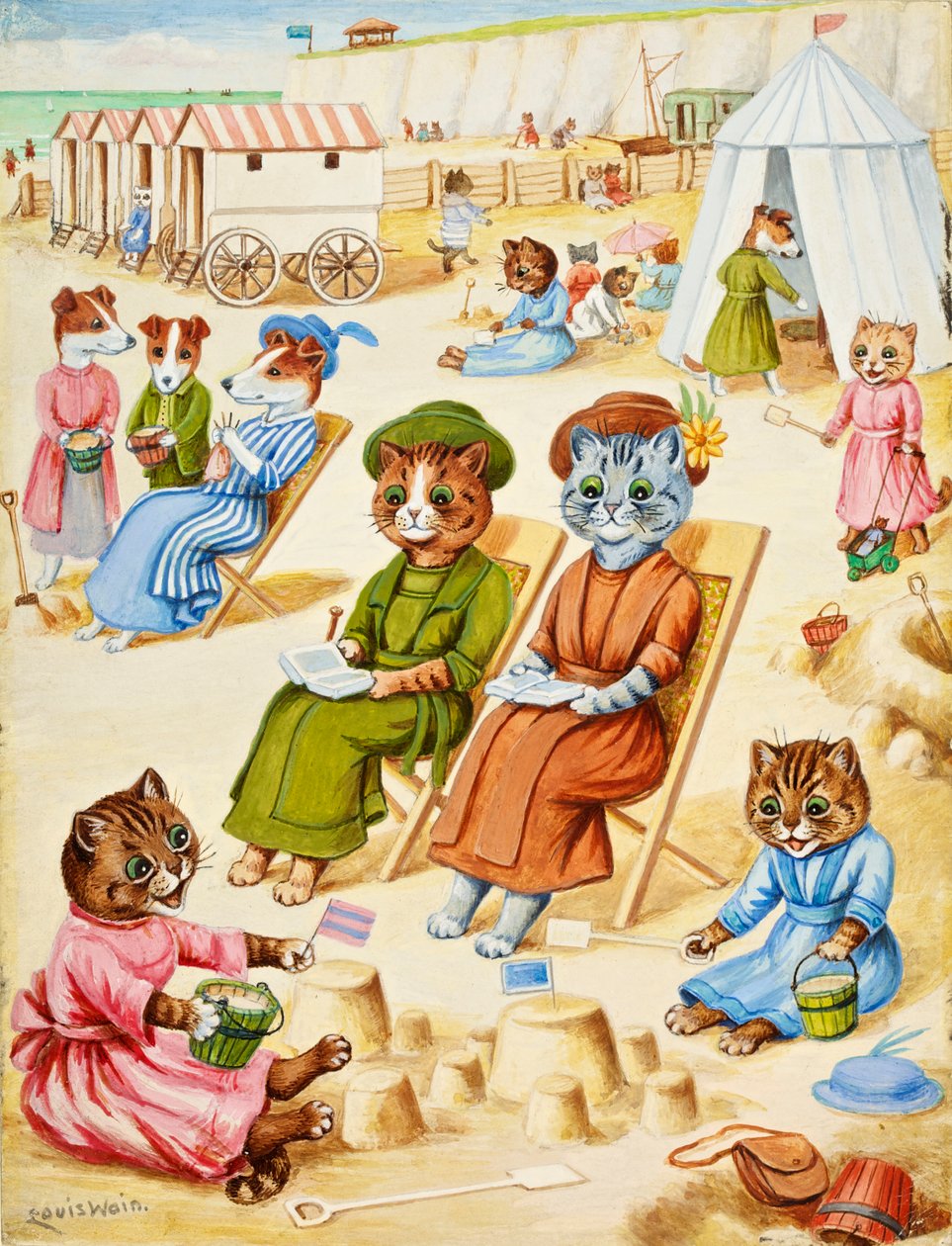 Nyaralás ideje alkotó: Louis Wain